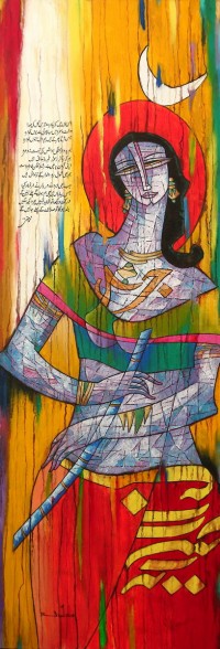 A. S. Rind, 18 x 54 Inch, Acrylic On Canvas, Figurative Painting, AC-ASR-248